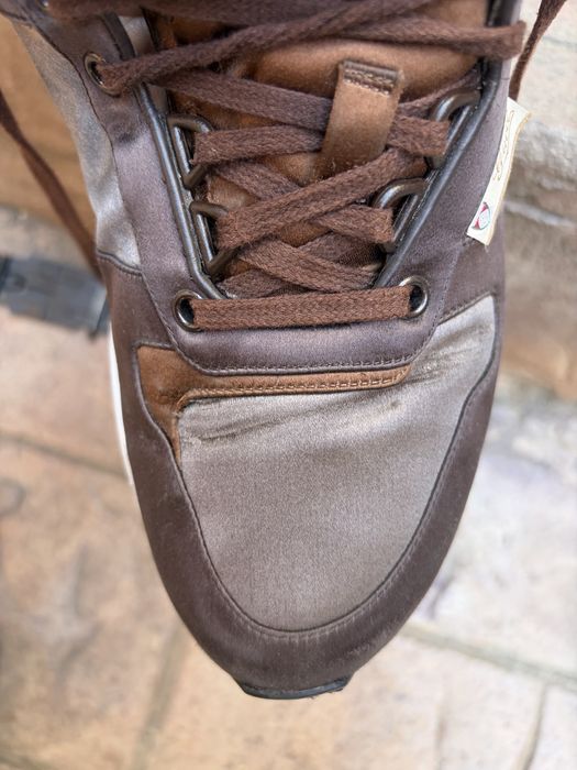 Gucci – sneakers din satin și piele, model “Ipanema”
