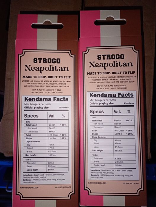 Kendama krom Strogo Napolitane Roz