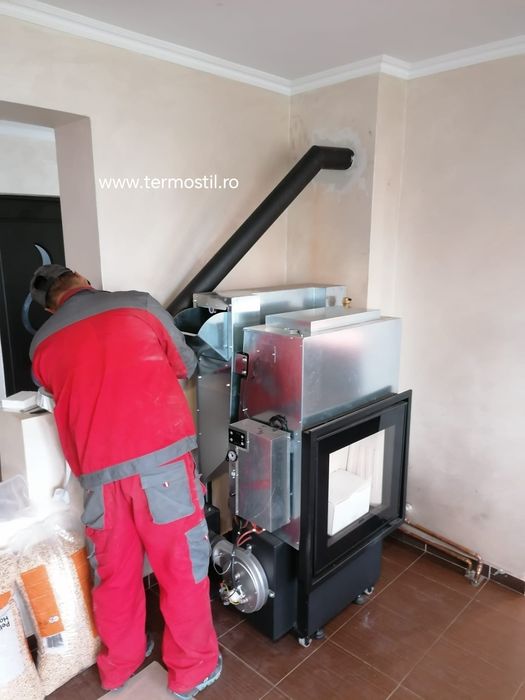 Termoșemineu 30 kw +  INSTALARE  INCLUSĂ /  Șemineu / Șeminee