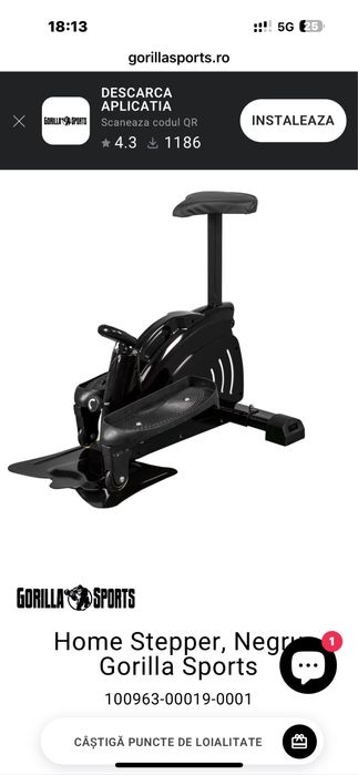Home Stepper, Negru Gorilla Sports nou made in Germany pre 450 lei