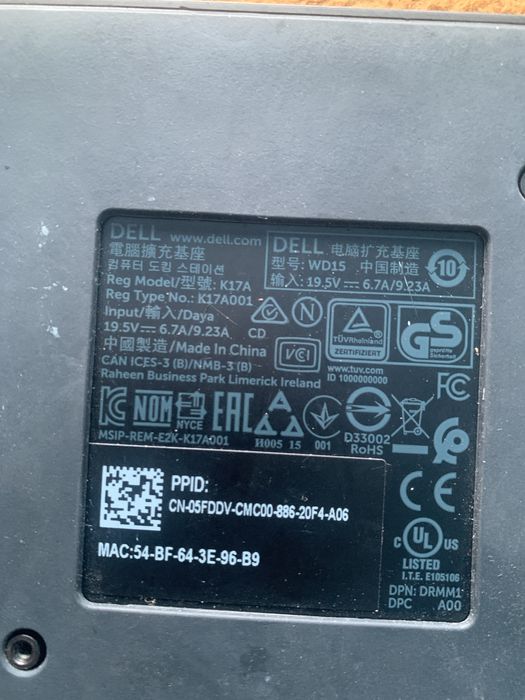 Dell k17a dock station