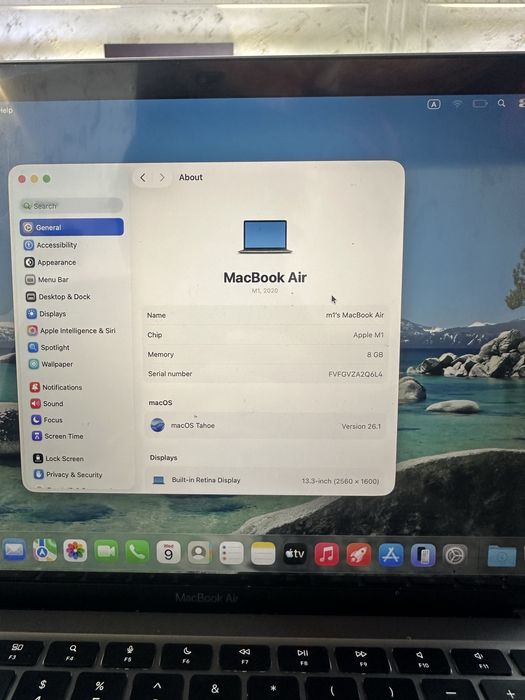 MacBook Air 13” M1 (2020), 8 ГБ / 256
