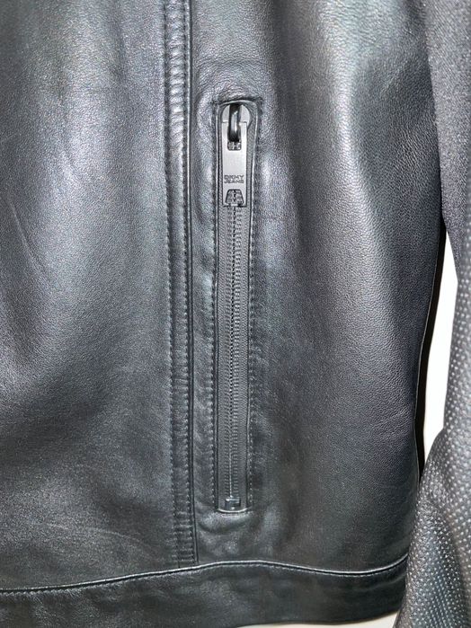 DKNY Men's Leather Motorcycle Jacket