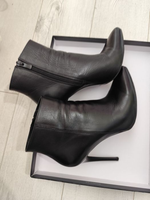 Боти на висок ток от естествена кожа 38 номер