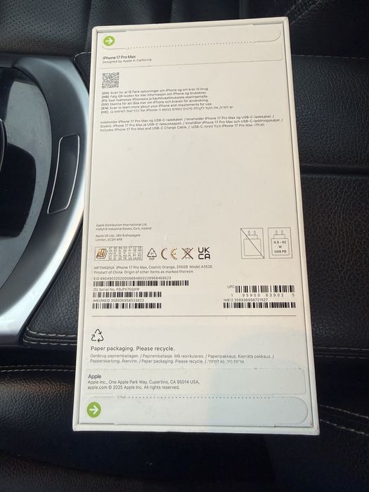 Iphone 17 pro max  orange 256GB nou