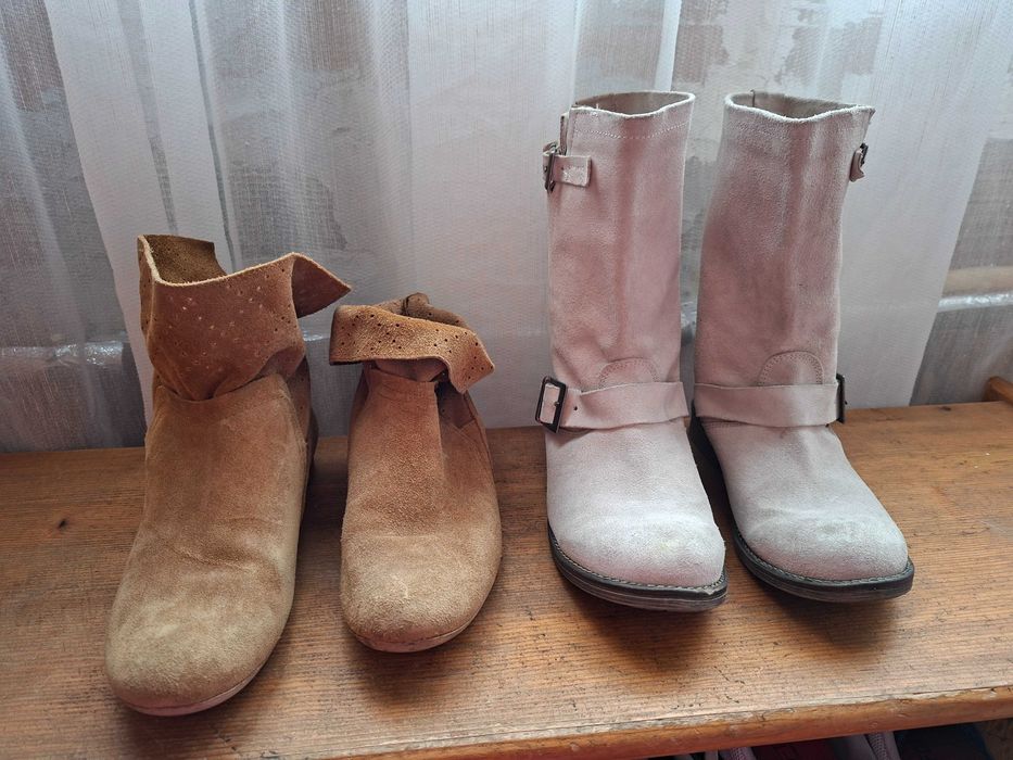 Боти естествен велур