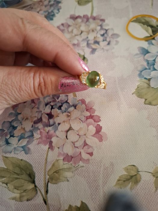 Inel reglabil Alexandrit Hong Kong piatra care își schimba culoarea