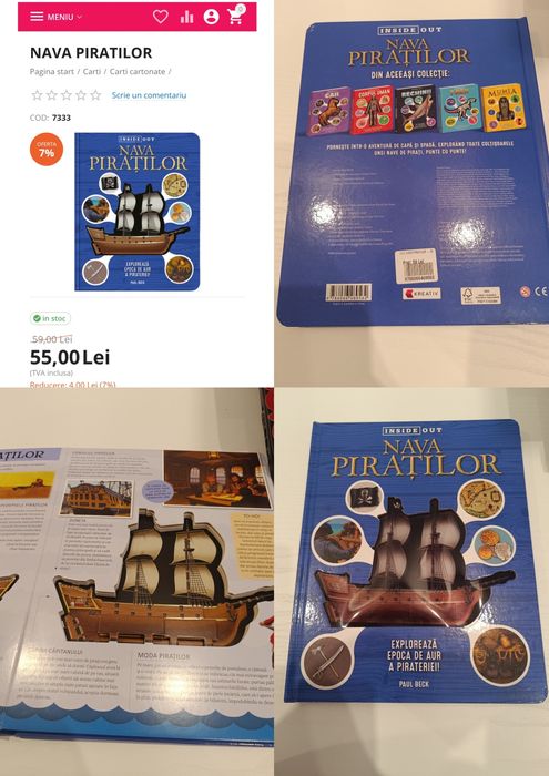 Cartea Nava Piratilor cu ilustrații