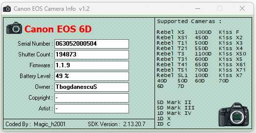 DSLR full-frame Canon EOS 6D