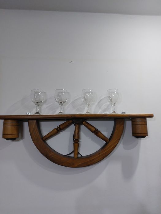 Aplica de perete rustica cu suport pentru pahare