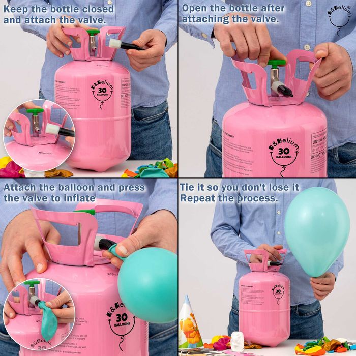 Butelie heliu 30 de baloane la doar 145 de lei