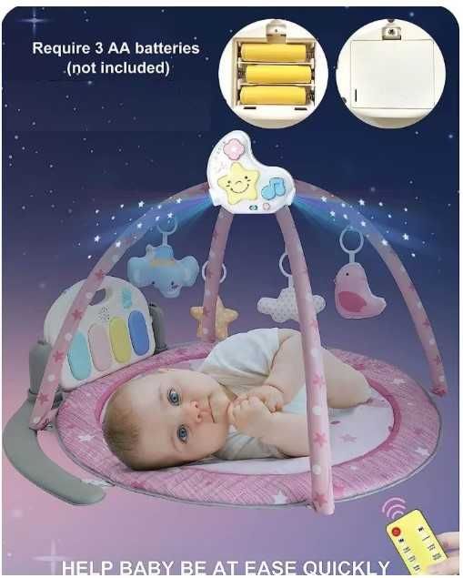 Lampa de veghe Semiluna Muzicala, cu proiector Lumini si telecomanda