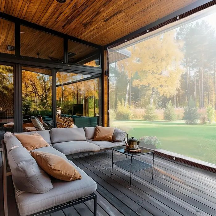 Ветроупорни завеси - прозрачни тип брезент, тенти, шатри, ветробрани