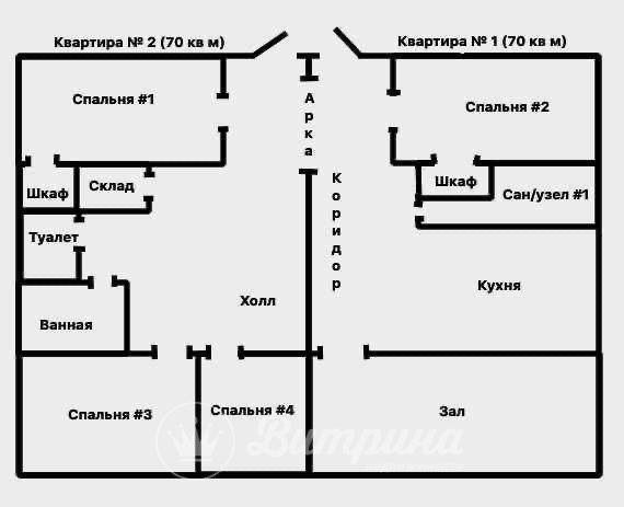 2 обьединённые просторные квартиры в центре на Ц6