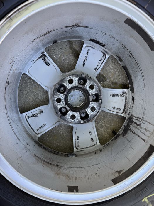 Jante Audi R16 5x112 cu anvelope de vara 205 60 16 Goodyear (sau schimb cu jante de VW 57.1)