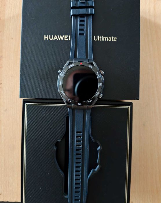 Huawei Watch Ultimate (Expedition Black) – Перфектно състояние / Пълен комплект