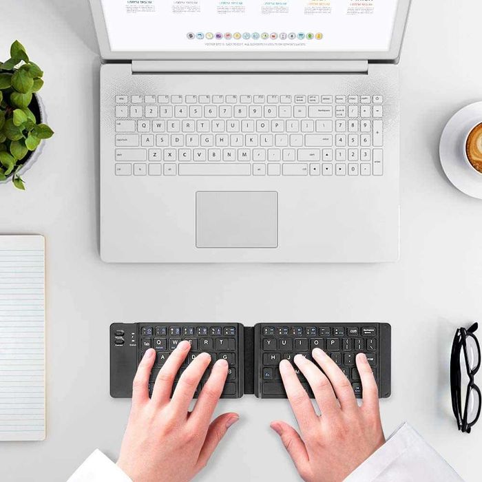 Сгъваема Безжична клавиатура  Techly, Bluetooth, черна