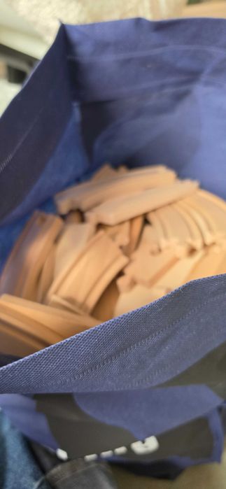 Set Lillabo mare șine de tren din lemn + accesorii Ikea