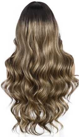 Peruca maro degrade 65 cm