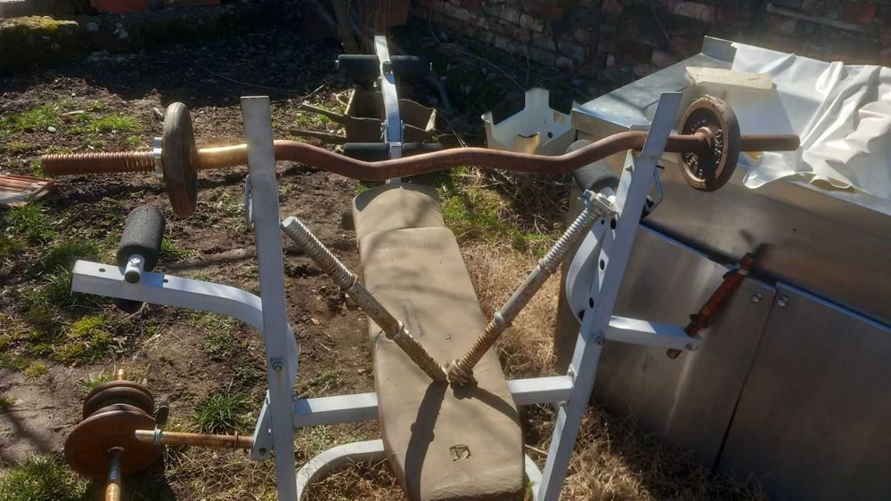 Лежанка с 2 лоста, 2 лоста гири и тежести