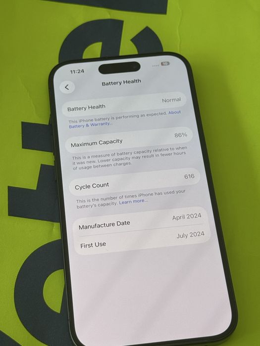 КАТО НОВ 128GB iPhone 15 Pro Гаранция Yettel 2027 Black