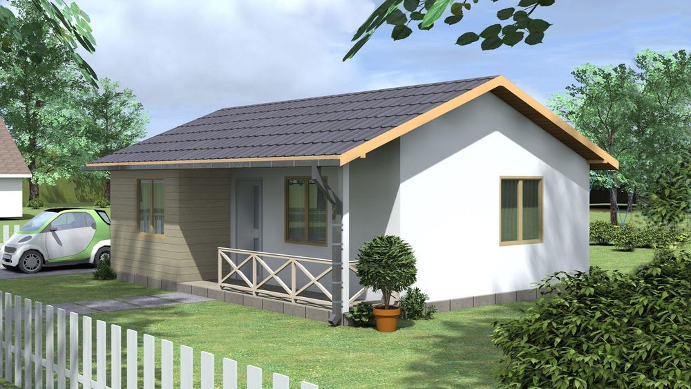 Vand case pe structura metalica