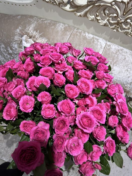 Кустовые розы, 15 штук