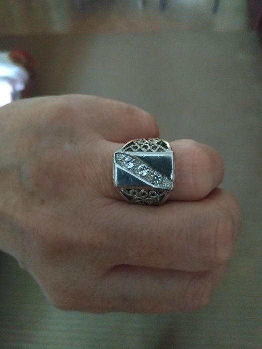 Мужской перстень,камень феонит.