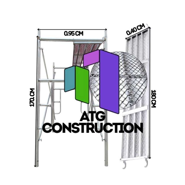 Строительные леса облегченного типа, оцинкованные с настилом, Китай