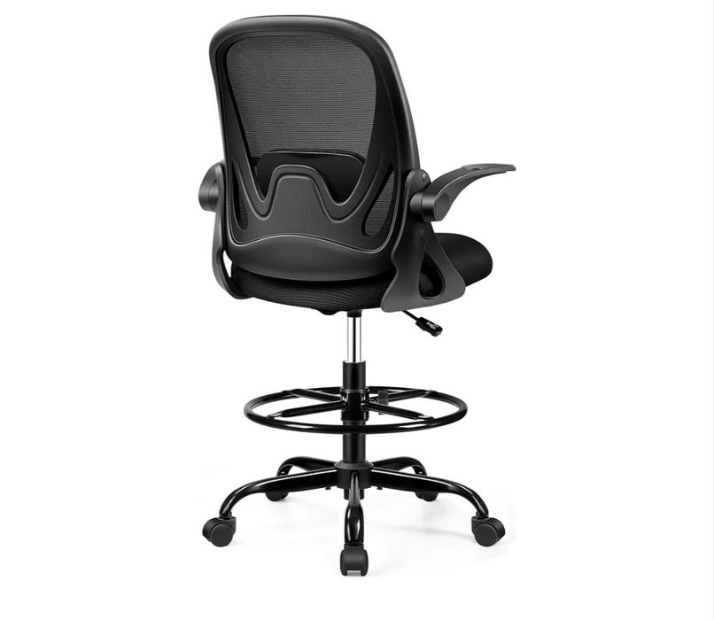 Scaun birou ergonomic Primy, reglabil cu cotiere rabatabile , negru.
