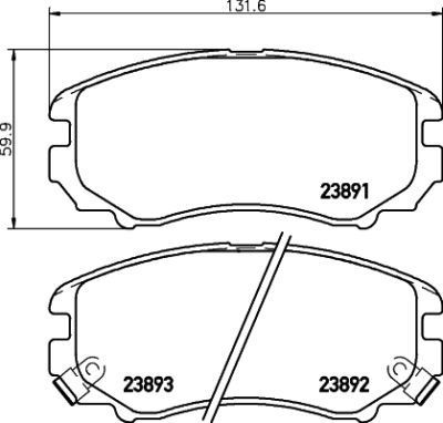 Placute frana fata Hyundai Coupe (Gk), 01.2001-11.2009, marca SRLine S70-0206