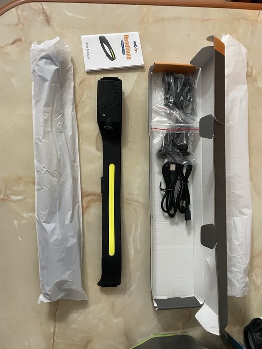 Lanternă frontală LED reîncărcabilă USB-C 5 moduri senzor mișcare 230°