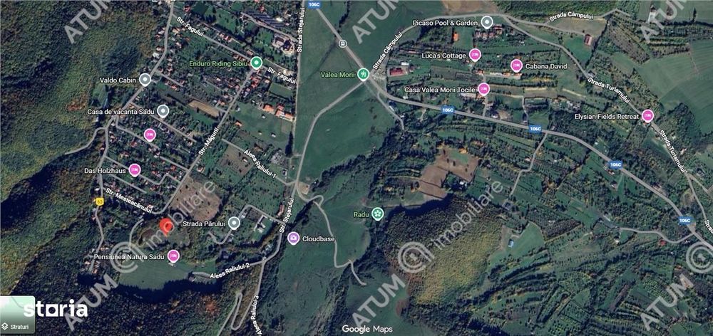 Teren intravilan 1100 mp in Tocile pretabil casa sau investitie