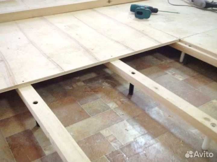 Ремонт полов/ Замена пола в деревянных домах/Шлифовка деревянного пола