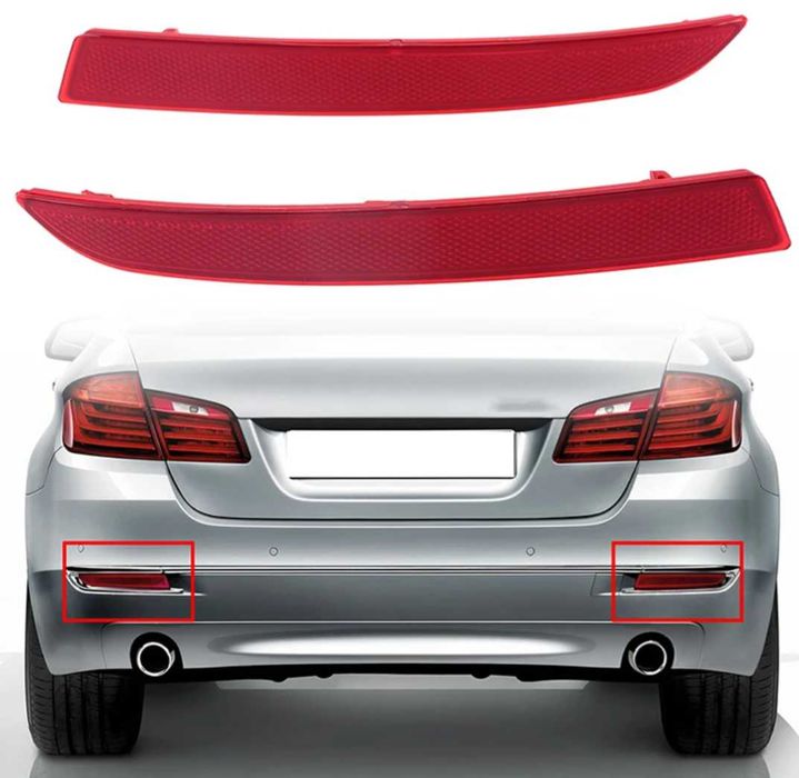 Рефлектор задна броня BMW F10 светлоотразител БМВ Ф10 стопчета