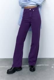 Zara дънки в лилав цвят 34 размер