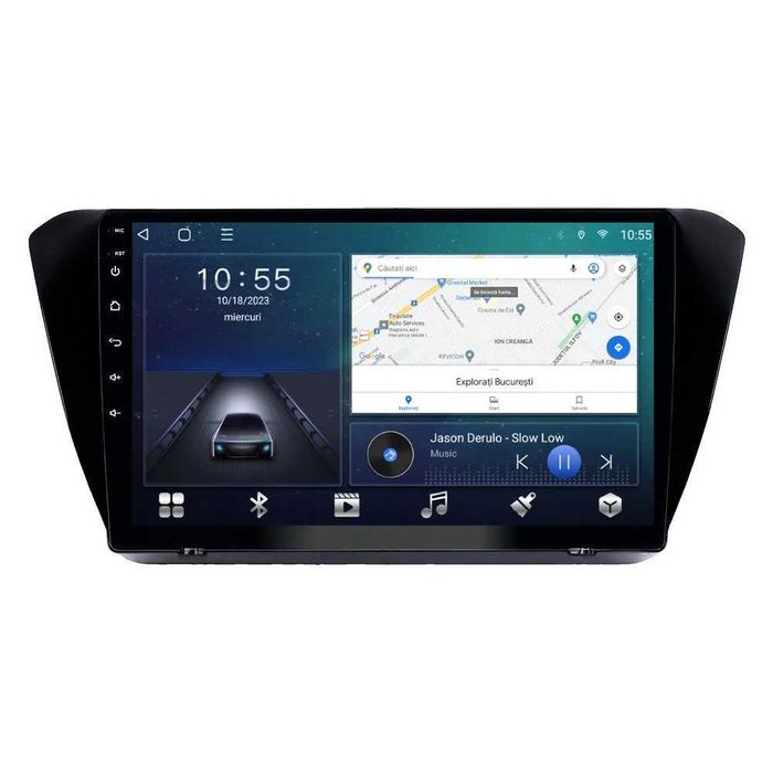 Navigatie Android 14 SKODA SUPERB 3 2015-17 1/8 Gb Waze CarPlay CAMERA