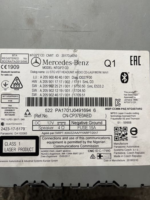 Unitate radio navigatie Mercedes C W205
