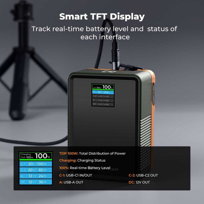 99Wh 6700mAh V-Mount батерия K&F Concept