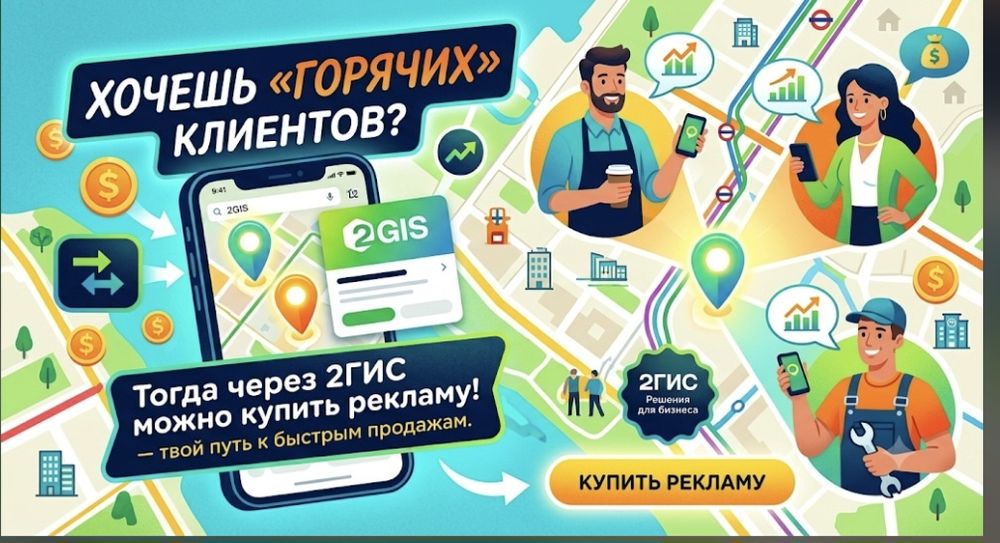 Реклама через 2 гис карты приложении