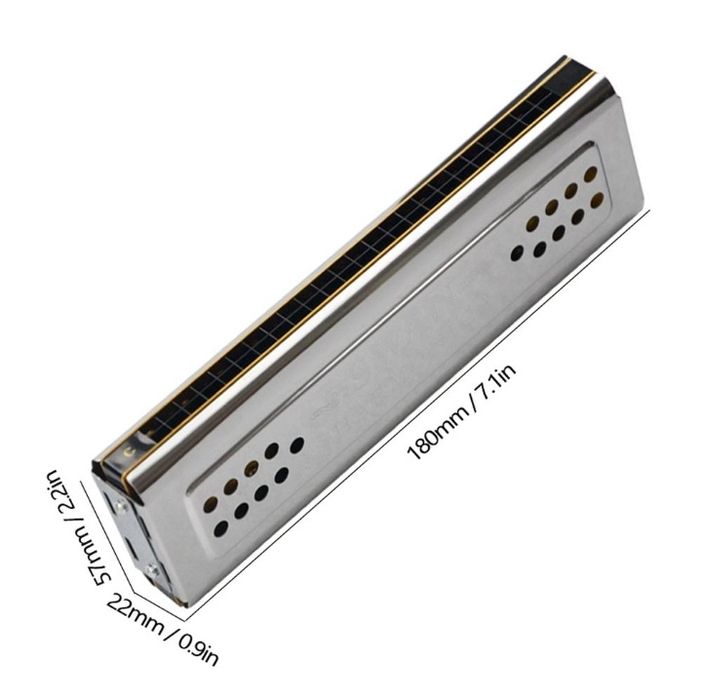Muzicuță dublă cromată Swan Harmonica – sunet de calitate!