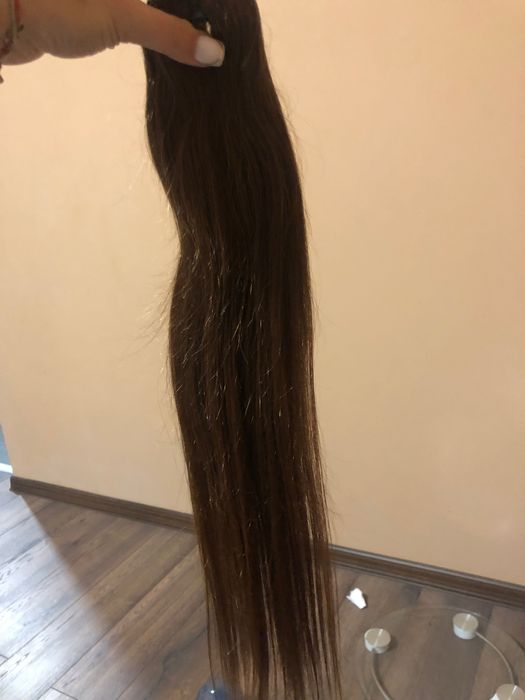 Естествена кафява коса