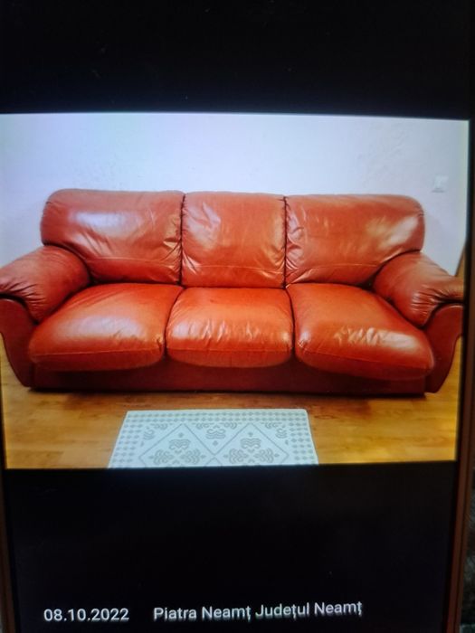 Canapea extensibilă din piele