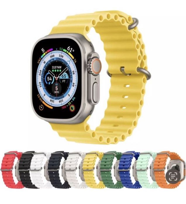 Curea Ceas Apple Watch Husa Folie Silicon Gauri Laterale Compatibila