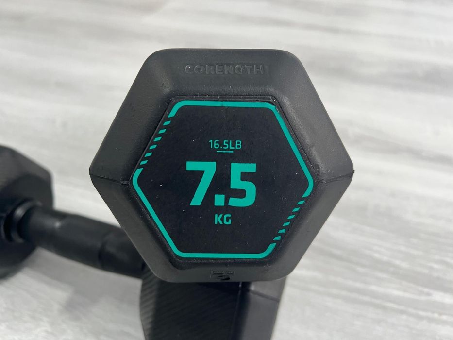 2 Gantere HEX DUMBBELL Cross-training 7,5 kg