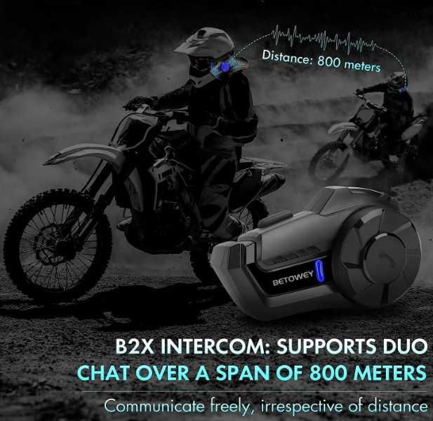 Мотоциклетна комуникационна система BETOWEY B2X, двойна