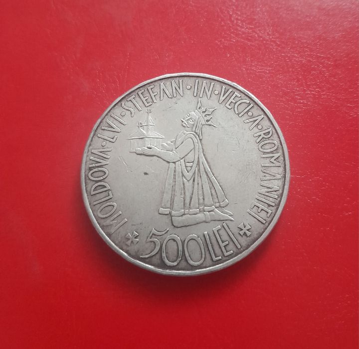 Monedă argint 500 lei 1941 Regele Mihai