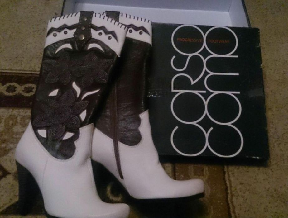 Женские кожаные сапожки