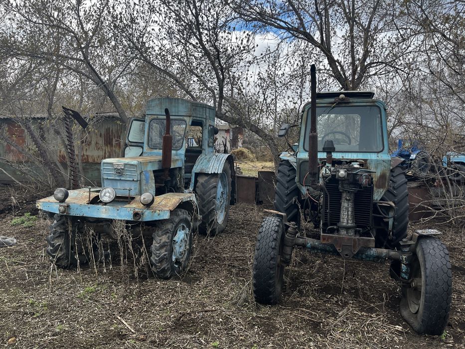 трактора беларус и Т40 с двухбруской косилкой