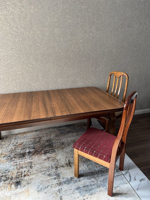 Деревянный Стол 2м-2.5м с стульями